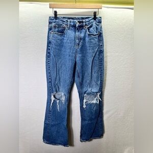 American Eagle Curvy 90's Bootcut Jeans Womens 4 Short Distressed Stretch 2320